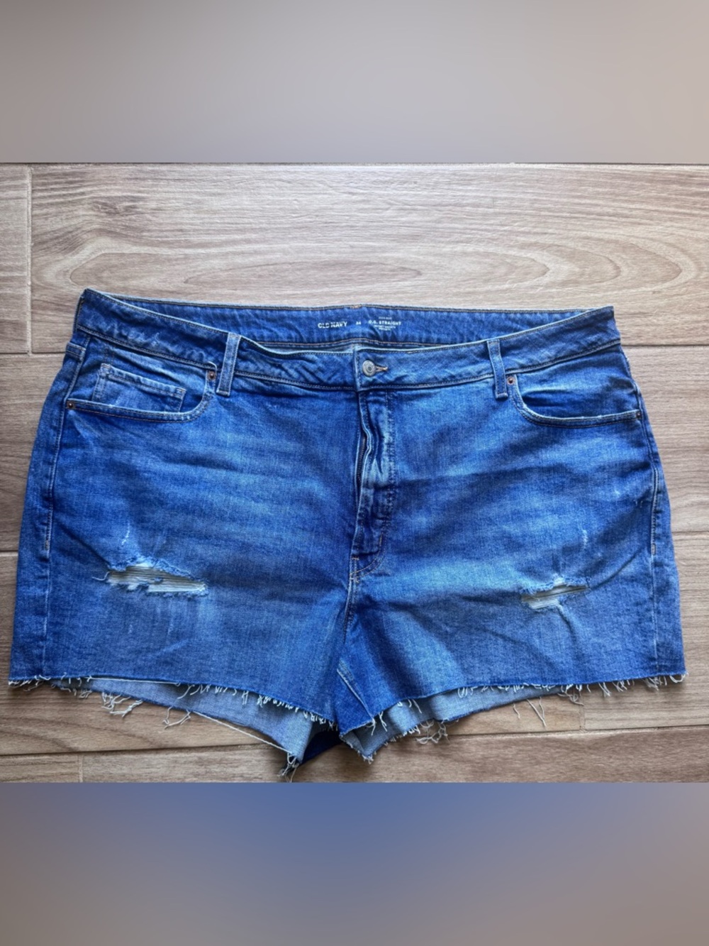 Old Navy Blue Distressed Denim Cutoff Shorts NWOT